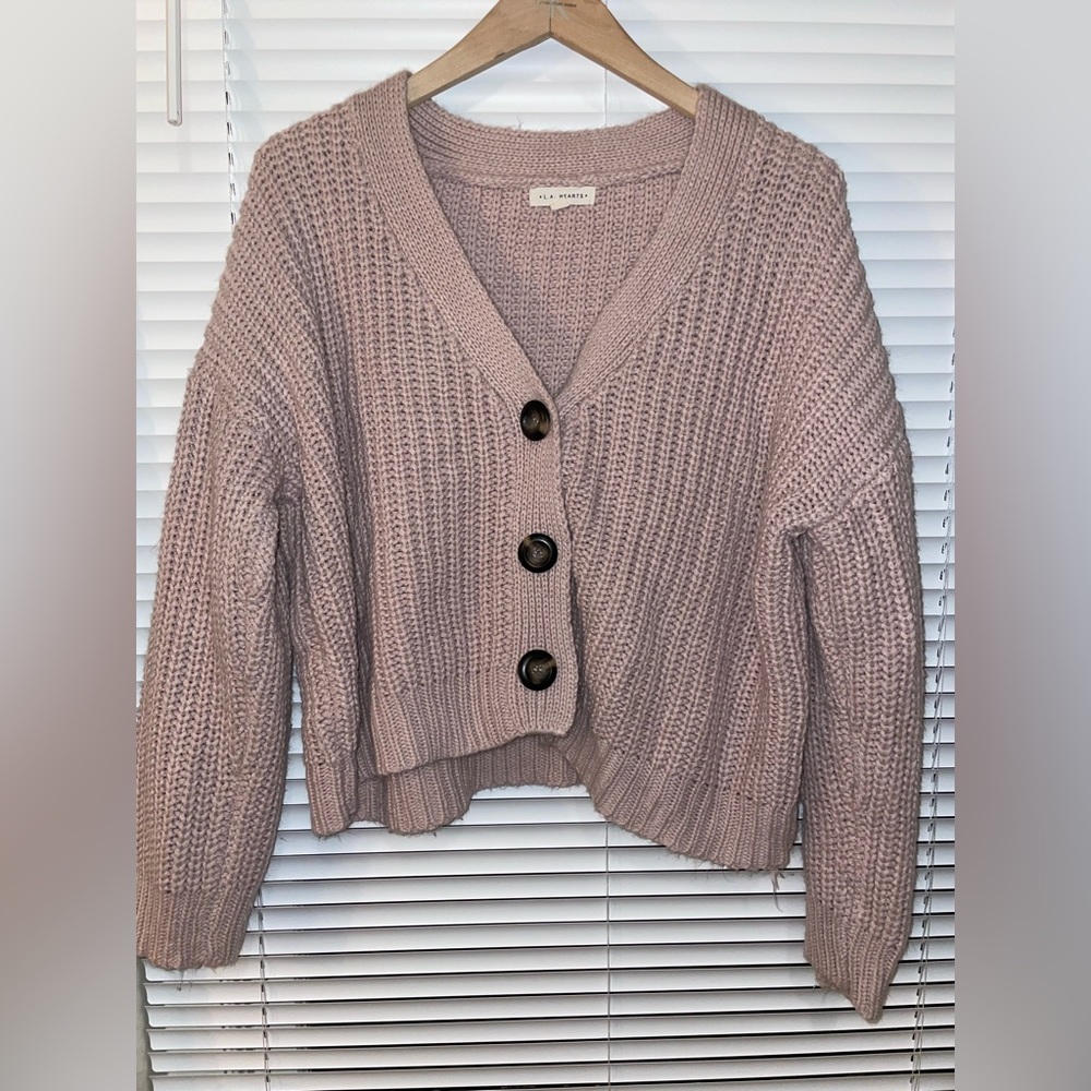LA hearts lilac button up cardigan - Size M/L